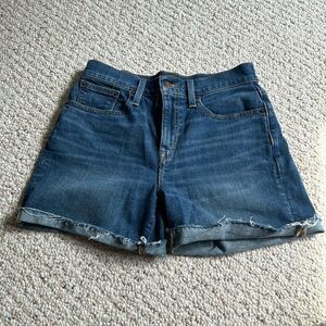 J. Crew High Rise Medium Wash Denim Shorts Size 26